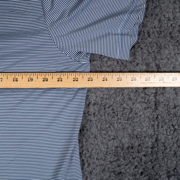 RLX Ralph Lauren Shirt Mens Large Blue Polo Striped Golf Stretch Light Weight‎ - Picture 6 of 9